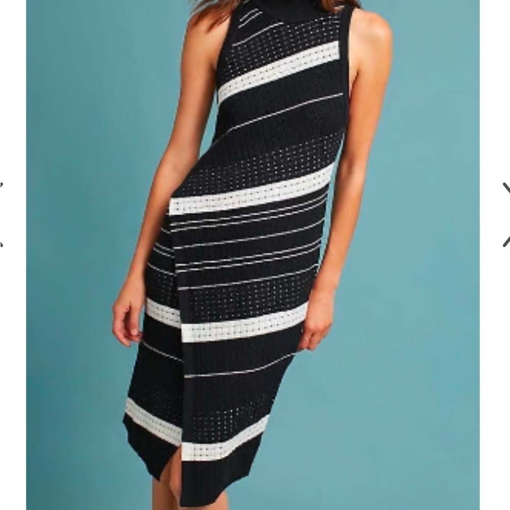 Anthropologie Moth black and white sleeveless Sweater Dress